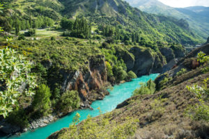 New Zealand, Kawarau River at Queenstown New Zealand, Kawarau River at Queenstown